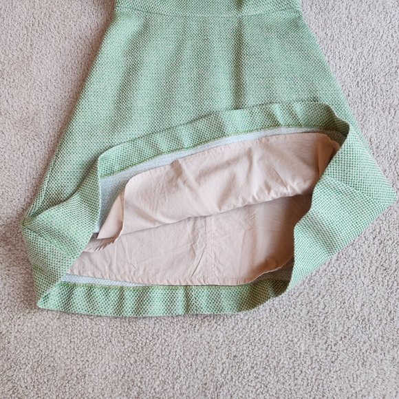 NWOT Banana Republic Green Tweed Fit Flare Dress - Picture 5 of 12